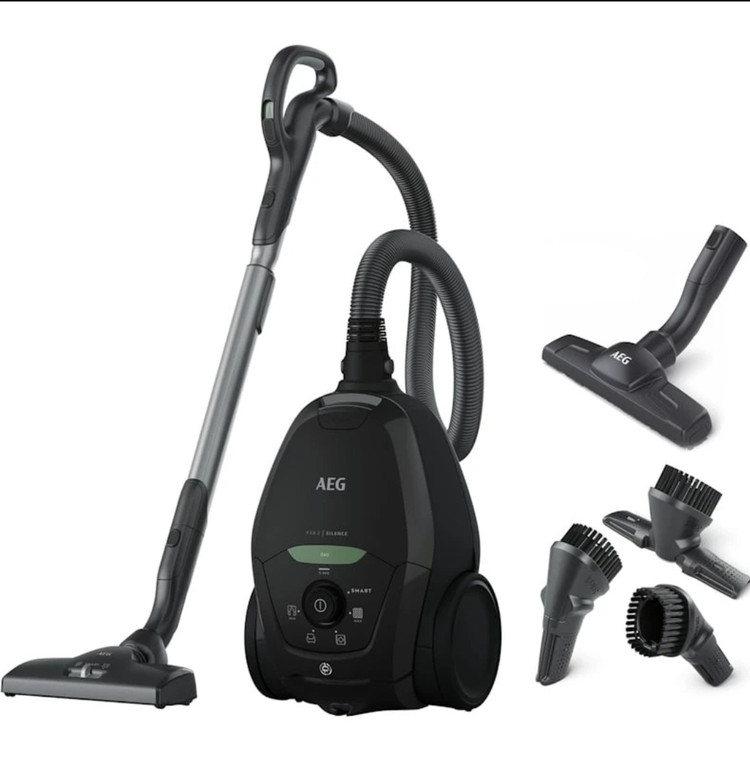 جاروبرقی کیسه دار آ ا گ مدل Vx82_1_Oko با موتور 600 وات ظرفیت کیسه 3.5 لیتر فیلتر هپا کابل برق 12 ، سه سری کاربردی و مصرف انرژی گرید A